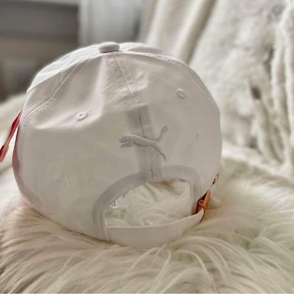 White Puma Baseball Hat Cap Rose Gold - Picture 8 of 8